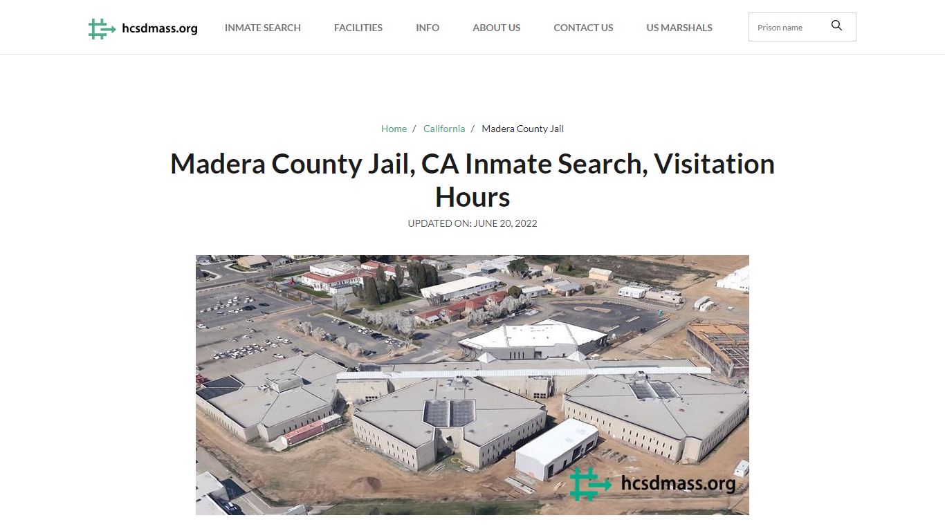 Madera County Jail, CA Inmate Search, Visitation Hours